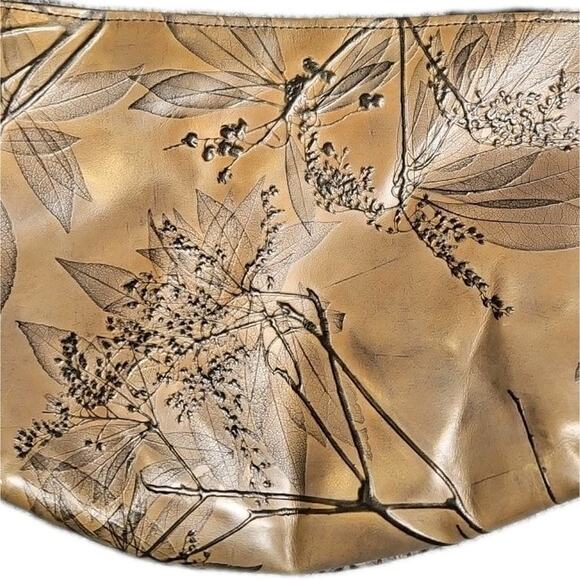 Vintage C.L. Whiting Leaf Leather Tooled Purse 90's Handbag One of a Kind USA - Picture 3 of 10